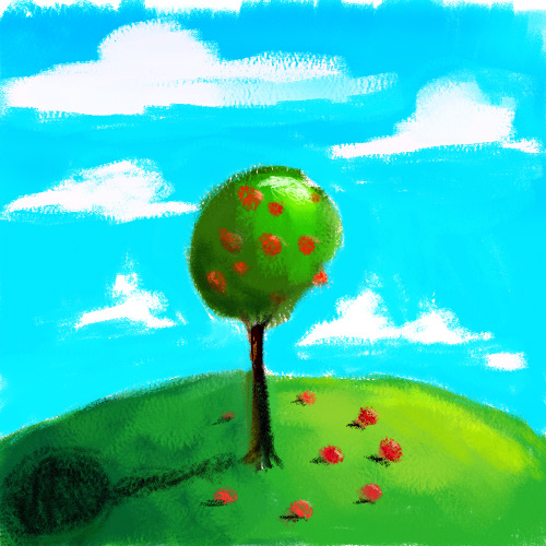 landscape:: apple tree(7 x 7)