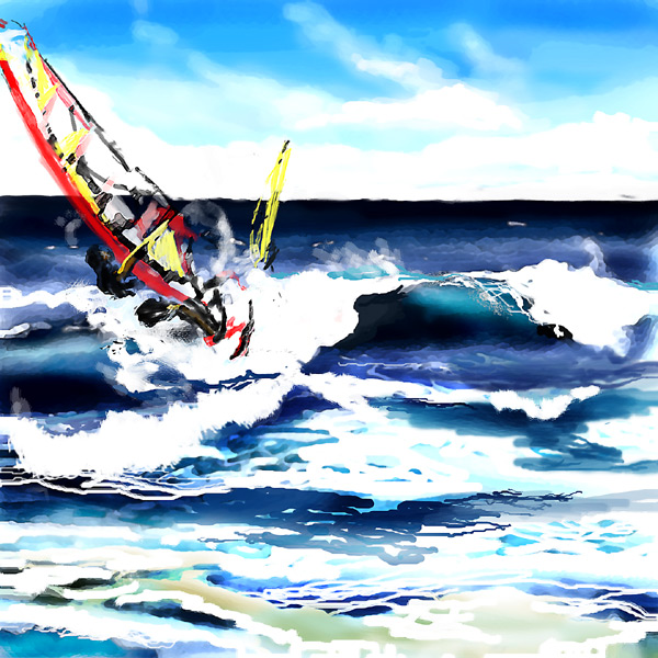landscape:: windsurfing(8 x 8)